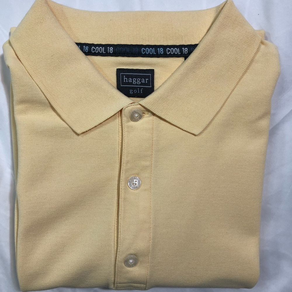 HAGGAR GOLF Cool 18 Men’s Yellow Polo  | XL